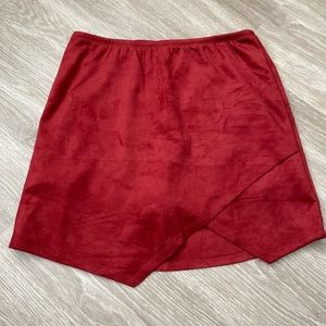 Vici Rust Faux Suede Skirt